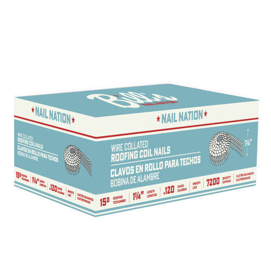 Professional grade roofing coil nails by Nail Nation - Premium contractor-direct fasteners